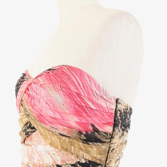 ❌SOLD❌DVF Silk Strapless Fit & Flare Mini Dress - Picture 2 of 6